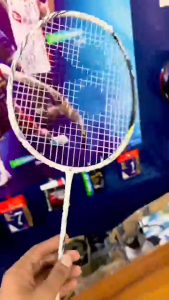 【Lee Chong Weis】Yonex Badminton 99 White Double Racket Made china With String Free girp and Bag