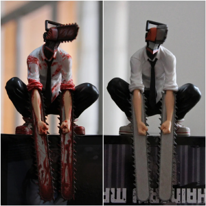 Bandai | New 14cm Chainsaw Man Anime Figure Power/Denji Action Figure PVC Chainsaw Man Noodle Stopper Figurine Adult Collection Model Toy