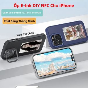 Ốp Điện Thoại Thông Minh NFC AI Cho iPhone 13/14/15 Pro Max Với Màn Hình E-Ink Có Thể Tùy Chỉnh Dùng Cho Concert Tiệc Tùng Chất Liệu Silicon Không Cần Pin