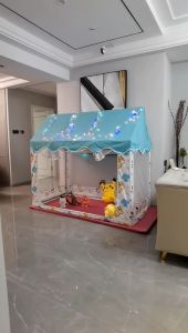 (Bed not included)Kids Bed Canopy Tents for Kids- Portable Dream Tent Indoor Sleeping Tents with 3 Doors Breathable Big Space Tents