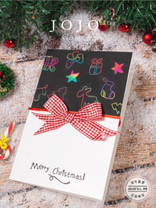 Christmas Greeting Card Gift Handmade 3D DIY New Creative Mr Grocery Cute Cartoon Foldable Style No Music Festive Supplies