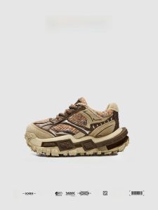 XMZY | Fashionable Retro Patchwork Design Thick Bottom Dad Shoes Womens Casual Style Streetwear Round Toe Rubber Outsole Fall Season