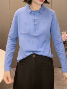 QINGNAER | Chic Unique Design Pocket Long Sleeve Blouse