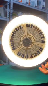 หลอดไฟ พัดลมติดเพดาน LED พัดลม 5 ใบพัด หลอดไฟติดเพดาน พร้อมพัดลม รุ่น TSM-F80TSM-F80WW ไฟพัดลม