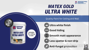 Nippon Matex Gold Ultra White 5L / Interior Wall & Ceiling Paint