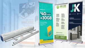 iPrintph Roll Up Banner Stand Aluminum 200cm x 80cm (6.56ft x 2.62ft) for Party Event and Tarpaulin Stand