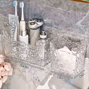 Hộp Đựng Khăn Mặt Treo Tường Phòng Tắm Đa Năng Giá Để Đồ Trang Điểm Bàn Làm Sạch Giá Để Bàn Chải Đánh Răng Chổi