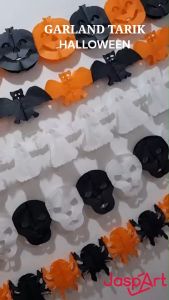 BUNTING FLAG HALLOWEEN BANNER HALLOWEEN KERTAS TARIK HALLOWEEN GARLAND TARIK HALLOWEEN