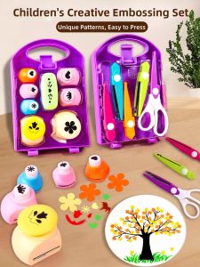 JIEXI | DIY Childrens Craft Kit Flower Press Edge Scissors