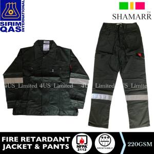 SHAMARR FIRE RETARDANT WORKING JACKET & PANTS NFPA2112 (FR) DARK GREEN | PPE SAFETY WORKING JACKET AND PANTS (SIRIM)