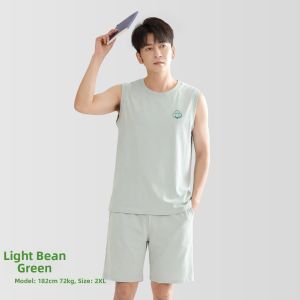 COSMO LADY | Cotton Mens Short Sleeve Lightweight Pajama Set