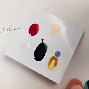 Ardour 50Pcs Nail Color Paper Palette Waterproof Sticker Gel Mixed Drawing Paper DIY Display Nail Tools