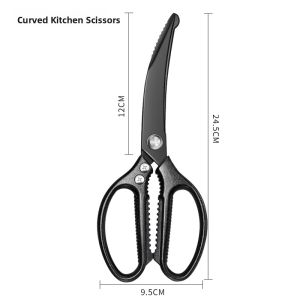 CMGF | Extended High Hardness Sharp Stainless Kitchen Scissors For Heavy-Duty And Multipurpose
