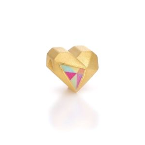 Chow Sang Sang 周生生 Charme Mini Lovely Tales 999 Gold Love Heart Mini Charm 91836C (Bracelet Not Included)