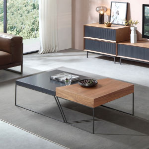 Italian Minimalist North America Tea Table Combination Folding Sit Ground Tea Table Expanding Luxury High-End Sensation Storage Industrial Style