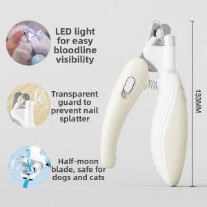HELLOLEIBOO | Pet Nail Clipper with Light for Cats and Dogs