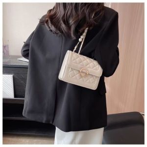 Tas selempang wanita bahan kulit sintetis mutiara WRC 458