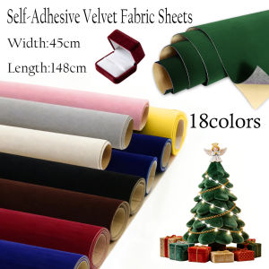 1/2/3 Roll Self-Adhesive Velvet Flock Liner 45x148cm Multi-Color Contact Paper for Jewelry Box Lining Drawer & Craft Projects