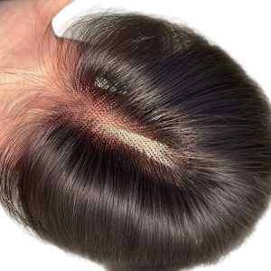 ท็อปเปอร์ผมตาข่ายบางเฉียบ 7x11 ซม. คลิปอินผมหน้าม้าสำหรับผู้หญิงผมจริงปุยเพิ่มปริมาณปกคลุมผมสีขาว