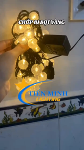 Dây đèn trang trí chớp bi bọt nước 10m ĐỦ MÀU HOẶC VÀNG KHÔNG CHỚP