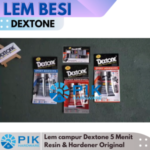 12 Pcs LEM EPOXY BESI 5 MENIT DEXTONE 48gr | LEM CAMPUR HITAM PUTIH ADHESIVES SERBAGUNA
