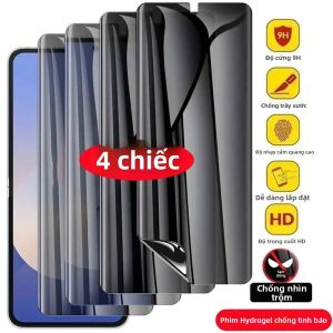 4 Miếng Dán Bảo Vệ Màn Hình Hydrogel Riêng Tư Cho Samsung Galaxy Z Flip Series Chống Gián Điệp Chống Vân Tay Bảo Vệ Mềm Cho Z Flip7 Flip4 Flip3 Flip5 5G