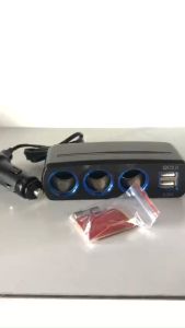 Bộ Chia Tẩu Sạc Ô Tô Xe Hơi ShunWei 3 Tẩu - 2 Usb Kép QC 3.0 Công Suất 120W Kết Hợp Led Sang Trọng