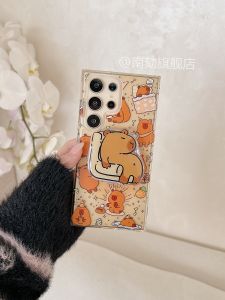 Magnetic Absorption Phone Case with Stand Cute Kawaii Capybara Design Protective Cover for Samsung S25 Ultra S24U S23 S21FE