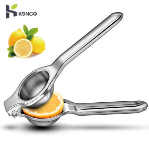 Konco Manual Lemon Juicers Fruit Extractors Lime Orange Stainless Steel Fast Hand Press Tool Round Fresh Fruit Tool Kitchen Gadget