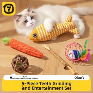 7o | Cat Self-Entertainment Teasing Toy Catmint Ball Fish-shaped Chewable Toys