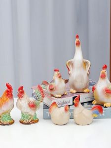 Creative Ceramic Rooster Decoration High End Living Room Decorations Moving Gift Wine Cabinet Ornaments Jingdezhen Good Luck Figure