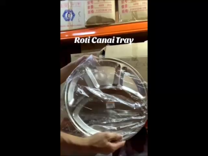 <𝙇𝙖𝙯𝙎𝙜𝙈𝙖𝙡𝙡> Stainless Steel Roti Canai Tray Food Prata Tosai Indian Food Serving Plate