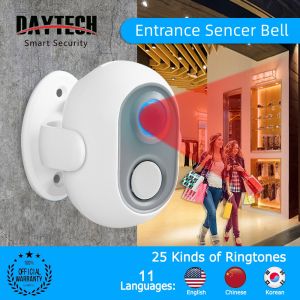 （Local delivery+1 year warranty) DAYTECH Entrance Sencer Bell Motion Sensor Detector Doorbell Hallo Welcome Door Bell Shop Entry Chime Motion Sensor Door Bell for Shop/Mall/Cafe HW06