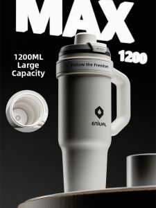 Large Capacity Ceramic Inner Barrel Insulated Water Bottle Mens High End Car Carrier Ice Dominator Thermal Cup Portable Cool