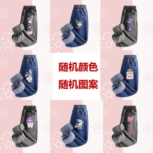Girls Casual Jeans Autumn Spring Fashionable Childrens Clothing Elastic Waistband Long Pants for Ages 3-14 Kids Denim Trousers