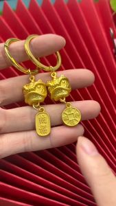 Creative Pendant Lucky Keychain FengShui Key Ring Gold Lion Dance Dragon Copper Car Key Chain  风水黄铜 醒狮铃铛 招财猫 龙年 财神 五帝钱 葫芦 汽车钥匙扣 挂件 保平安 招财挂饰