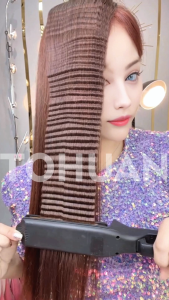 Professional Hair Crimper Ceramic Corrugated Iron for Hair Wave Corrugation Flat Irons Hair Curler Crimped Tool Wide Plates