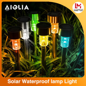 Updated Model Solar LED Lights: Outdoor Waterproof Stainless Steel Pathway Lights