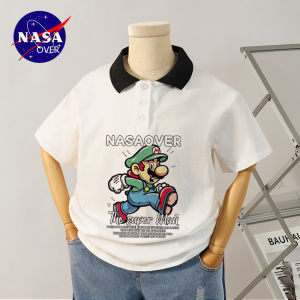 Cool NASA Mario Boys Polo Shirt Pure Cotton Short Sleeve T-Shirt Spring Summer New Style Handsome Half Sleeve Top for Kids
