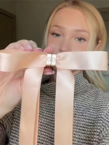 OMN | Magnetic Bow Hair Clip Removable Ribbon Ballet Half-Up Hairstyle Accessory