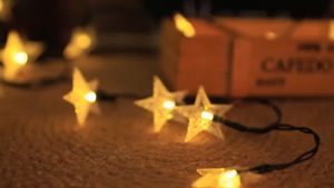 50ED Solar Star String Lights Solar Light Outdoor Waterproof 8 Modes Solar Powered Twinkle Fairy Lights Waterproof Star Light for Outdoor Gardens Lawn