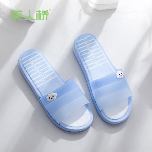 รองเท้าแตะแบบสวมสำหรับใส่ในบ้าน เหมาะกับฤดูร้อน พื้นกันลื่น กันน้ำ รองเท้าแตะแบบสวมสบายสำหรับผู้หญิง รองเท้าแตะแบบสวมสไตล์หวาน