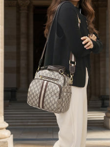 Ah Miaos House 2024 New Waterproof Wear-Resistant Fabric Casual Versatile Ladies Bucket Bag Large Capacity Shoulder Crossbody Satchel