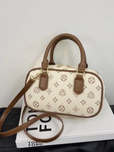 Túi Xách Nữ Dệt Thủ Công DIY Túi Đeo Chéo in Họa Tiết Túi Bowling Túi Mềm PU Túi Đeo Vai Đơn Túi Đeo Chéo Hình Chữ Nhật