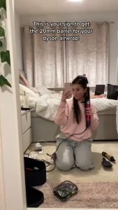 [Original Likenew] Phụ kiện đầu uốn tóc Dyson Airwrap Long Barrel 0.8inch 20mm - Gold