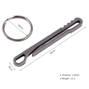Stainless Steel EDC Wallet Carabiner Combo–Multifunctional Keychain Tool with Money Clip Key Ring–Outdoor Camping Accessory