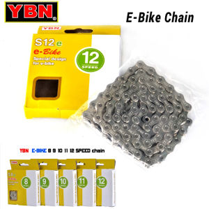 YBN E-Bike Chains 8/9/10/11/12 Speed Electric Bicycle Chain Special Design For Mid-Motor BOSCH E-Bike and Shima* E-Bike System