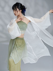 Elegant Classical Dance Practice Suit Jazz Style Womens Ensemble Flowing Slimming Pants Shawl Dance Clothes Traditional Chinese Fashion