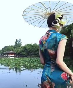 Q83 Romantic green cheongsam improved temperament high-end China-Chic cheongsam Chinese style