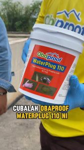 1KG/4KG OBAPROOF WATERPLUG 110 RAPID SETTING MORTAR FOR PLUGGING LEAKS / WATERPROOF CEMENT QUICK DRY STOP LEAKING SIMEN KALIS AIR CEPAT KERING UNTUK LANTAI/DINDING/ATAP/TILES 快干堵漏防水灰粉